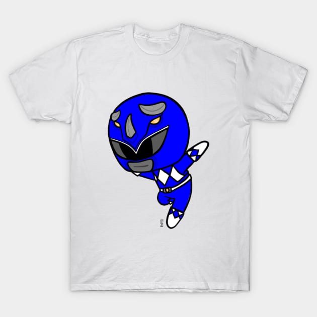 Chibi Blue Ranger T-Shirt by Not Too Shoddy